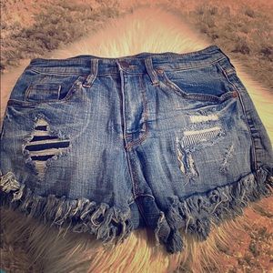 High rise short denim